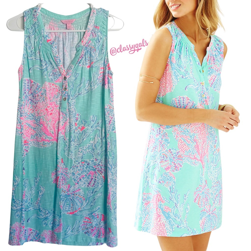 LILLY PULITZER Essie Dress Minty Fresh FanSea